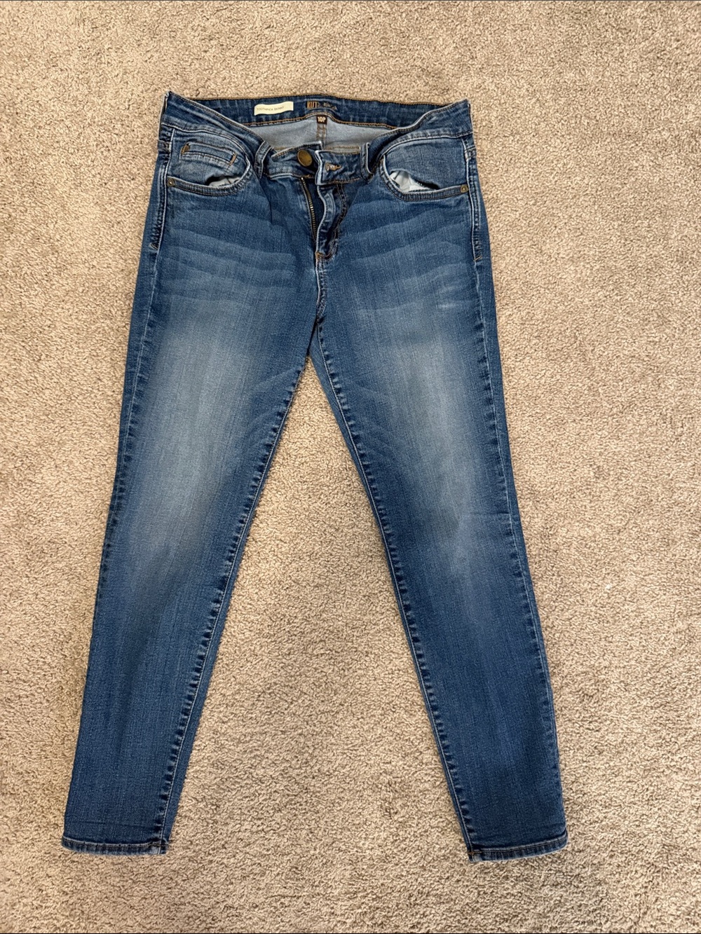 Kut from the Kloth Midrise Dark Wash Skinny Jeans